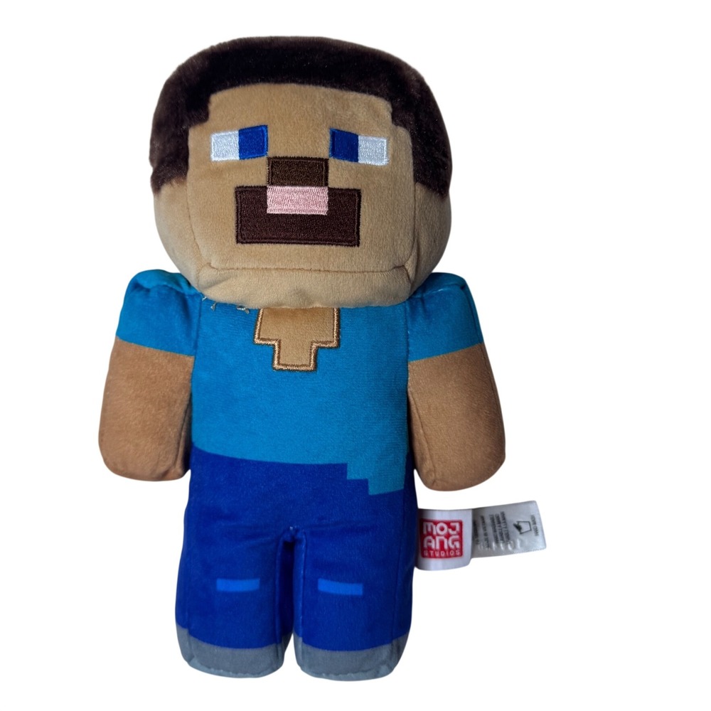 Mattel Minecraft Steve Plush Stuffed Toy Mojang Studios HBN39 9 Inch